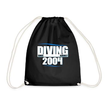 Anniversaire du plongeur - Plongée depuis août 2004 - Sac de sport léger - noir - Devant