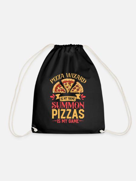 Pizza Wizard is my name - Pizzabäcker - Turnbeutel - Schwarz