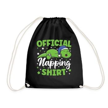 Chemise officielle de sieste mignon Kawaii Sleeping - Sac de sport léger - noir - Devant