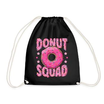 Pink Donut Squad Saupoudre Donut Lover Matching - Sac de sport léger - noir - Devant
