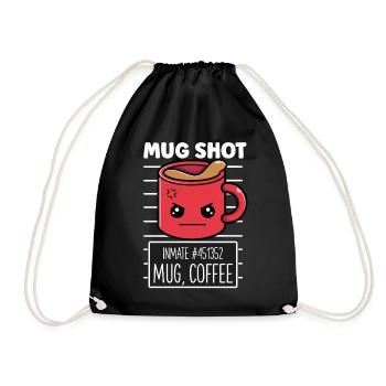 Drôle de tasse à café Shot Buveur de café Pun Café - Sac de sport léger - noir - Devant