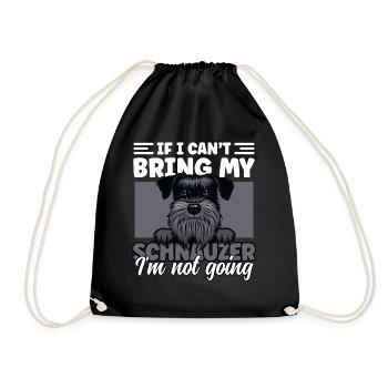Schnauzer Dad Dog Lover Schnauzer Dog Father Dog - Drawstring Bag - black - Front