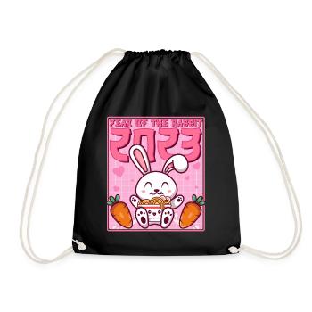 Année Du Lapin 2023 Ramen Pink Kawaii - Sac de sport léger - noir - Devant