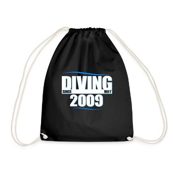 Anniversaire du plongeur - Plongée depuis mai 2009 - Sac de sport léger - noir - Devant