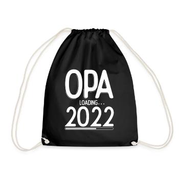 Opa Loading 2022 Babyankündigung Geburt Babygesche - Turnbeutel - Schwarz - Vorne