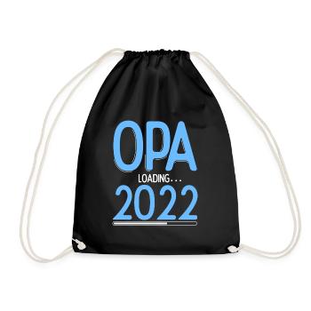 Opa Loading 2022 Babyankündigung Geburt Familienop - Turnbeutel - Schwarz - Vorne