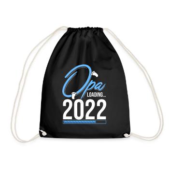 Opa Loading 2022 Babyankündigung Geburt Babygesche - Turnbeutel - Schwarz - Vorne