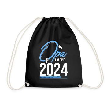 Opa Loading 2024 Babyankündigung Geburt Familienop - Turnbeutel - Schwarz - Vorne