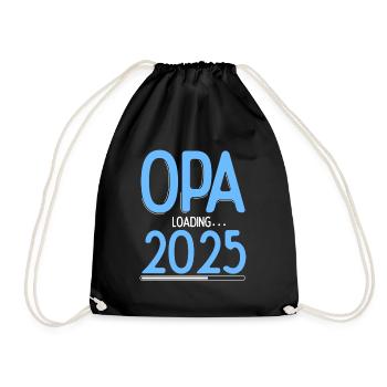 Opa Loading 2025 Babyankündigung Geburt Schwangers - Turnbeutel - Schwarz - Vorne