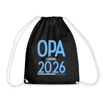 Opa Loading 2026 Babyankündigung Geburt Schwangers - Turnbeutel - Schwarz - Vorne