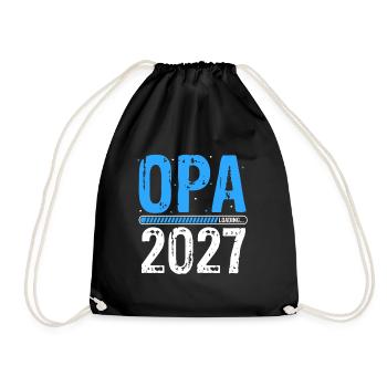 Opa Loading 2027 Babyankündigung Geburt Babygesche - Turnbeutel - Schwarz - Vorne