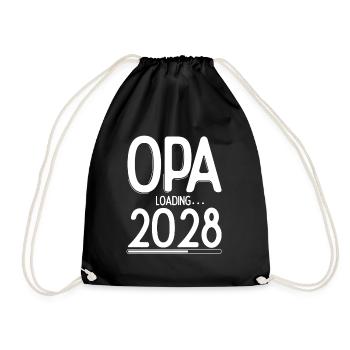 Opa Loading 2028 Babyankündigung Geburt Familienop - Turnbeutel - Schwarz - Vorne