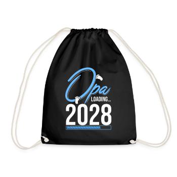 Opa Loading 2028 Babyankündigung Geburt Familienop - Turnbeutel - Schwarz - Vorne