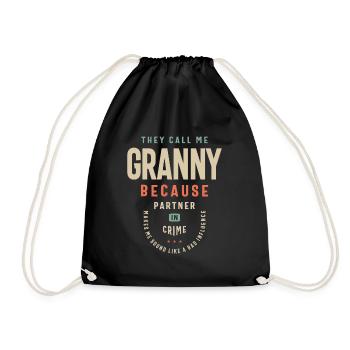 Ils m’appellent Mamie partenaire dans le crime - Grand-mère - Sac de sport léger - noir - Devant
