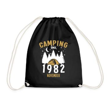 Anniversaire: Camping depuis novembre 1982 Camping - Sac de sport léger - noir - Devant