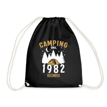 Anniversaire: Camping depuis décembre 1982 Camping - Sac de sport léger - noir - Devant