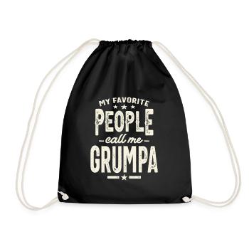 Mes personnes préférées m’appellent Grumpa - Papa Mou - Sac de sport léger - noir - Devant