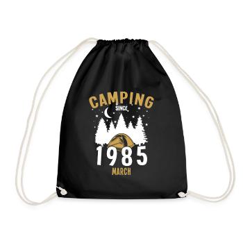 Anniversaire: Camping depuis Mars 1985 Camping - Sac de sport léger - noir - Devant
