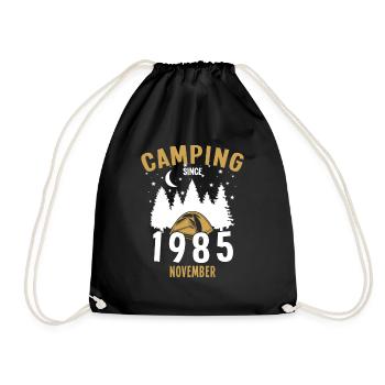 Anniversaire: Camping depuis novembre 1985 Camping - Sac de sport léger - noir - Devant
