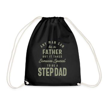 Step Dad - The Special One - Father's Day - Drawstring Bag - black - Front