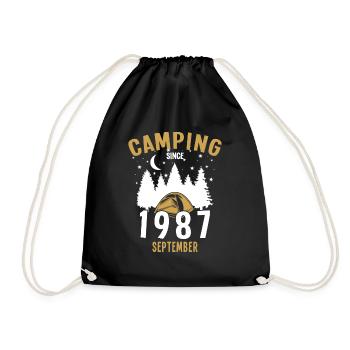 Date de naissance : Camping depuis septembre 1987 Camping - Sac de sport léger - noir - Devant