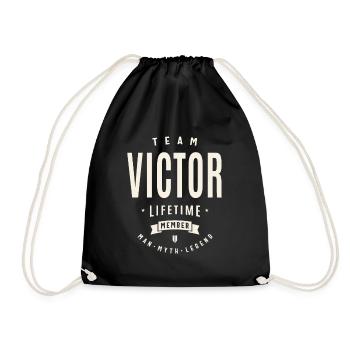 Team Victor Lifetime Member - Drawstring Bag - black - Front