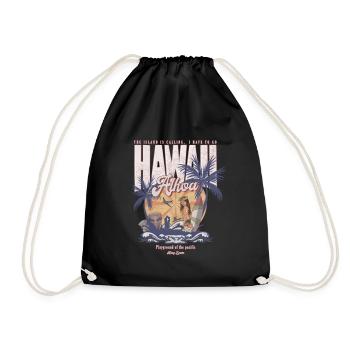 Hawaii Aloha Retro Urlaub Insel Geschenk USA - Turnbeutel - Schwarz - Vorne