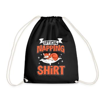 Official Sleep Shirt Fox - Drawstring Bag - black - Front
