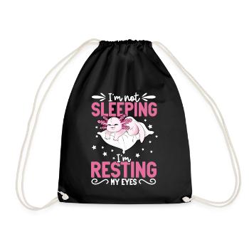 I don't sleep - Axolotl - Drawstring Bag - black - Front