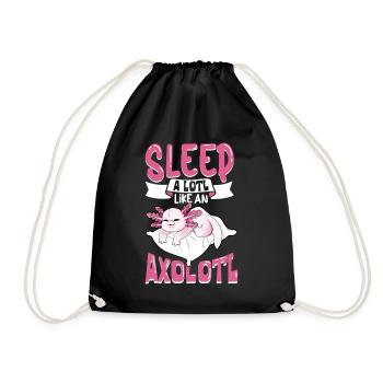 Sleep a lotl like an Axolotl - Drawstring Bag - black - Front