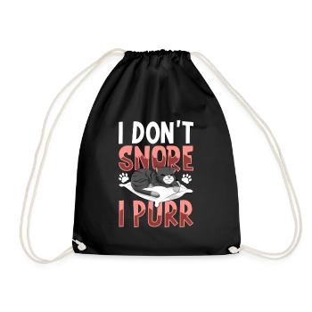 Je ne ronfle pas, je ronronne - Sac de sport léger - noir - Devant