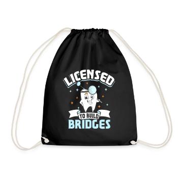 Permis de construction de ponts - Technicien dentaire - Sac de sport léger - noir - Devant