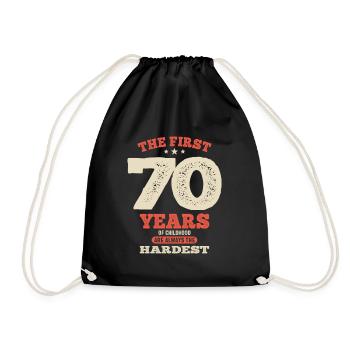 Les 70 premières années - 70e anniversaire - Sac de sport léger - noir - Devant