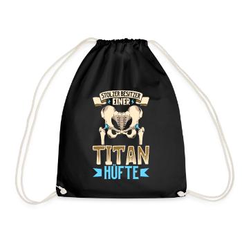 Fier propriétaire d’une hanche en titane - Nouvelle hanche - Sac de sport léger - noir - Devant