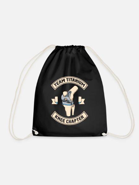 Team Titanium Knee Chapter - Knie Titan - Turnbeutel - Schwarz
