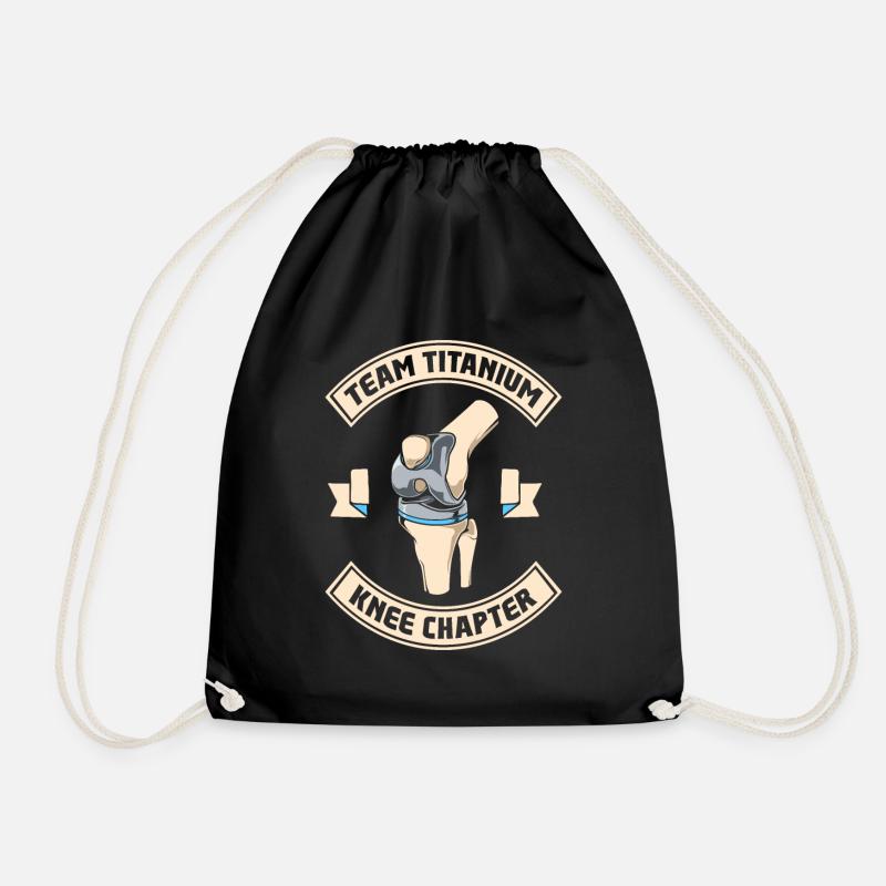 Team Titanium Knee Chapter - Knie Titan - Turnbeutel - Schwarz
