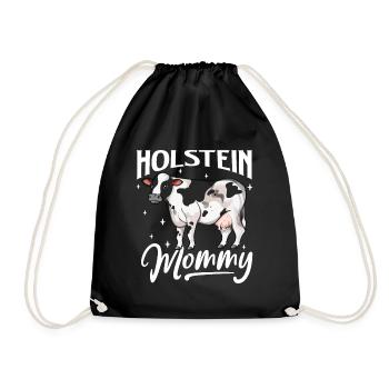 Holstein Mommy - Holstein Rind - Turnbeutel - Schwarz - Vorne