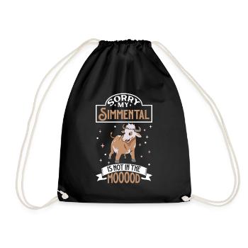 Not in the mood - Simmental - Turnbeutel - Schwarz - Vorne