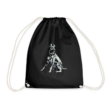Dessin de chien - Dalmatien - Sac de sport léger - noir - Devant