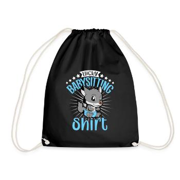 Lucky Babysitting - Drawstring Bag - black - Front