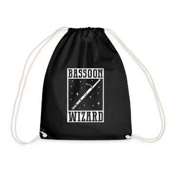 Bassoon Wizard - Drawstring Bag - black - Front