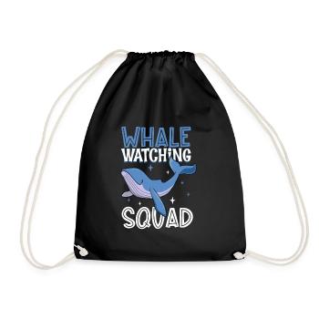 Escouade d’observation des baleines - Walbeobachtung - Sac de sport léger - noir - Devant