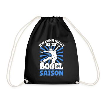 Ich kann nicht es ist Boßel Saison - Bosseln - Turnbeutel - Schwarz - Vorne