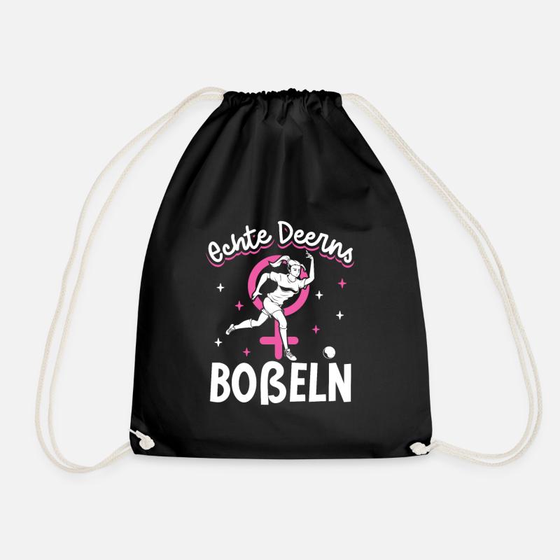 Echte Deerns Boßeln - Turnbeutel - Schwarz