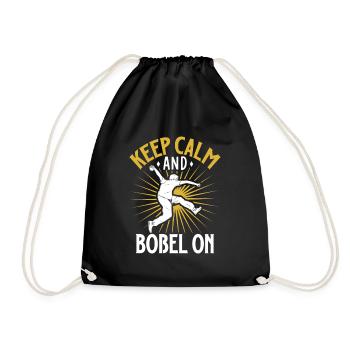 Keep Calm and Boßel On - Boßeln - Drawstring Bag - black - Front