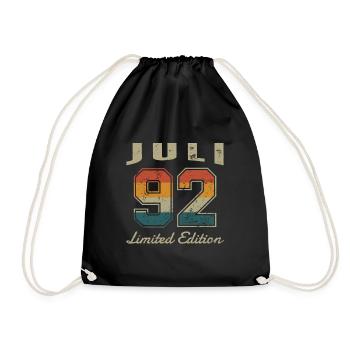 Date de naissance: Juillet 1992 - Edition Limitée Rétro - Sac de sport léger - noir - Devant