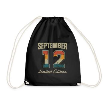 Date de naissance : Septembre 2012 - Limited Edition Retro - Sac de sport léger - noir - Devant