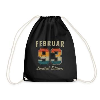 Date de naissance: Février 1993 - Edition Limitée Rétro - Sac de sport léger - noir - Devant