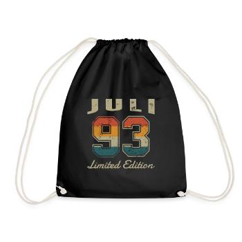 Date de naissance : Juillet 1993 - Edition Limitée Rétro - Sac de sport léger - noir - Devant