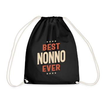 Best Nonno Ever - Cherished Dad, Beloved Grandpa - Drawstring Bag - black - Front